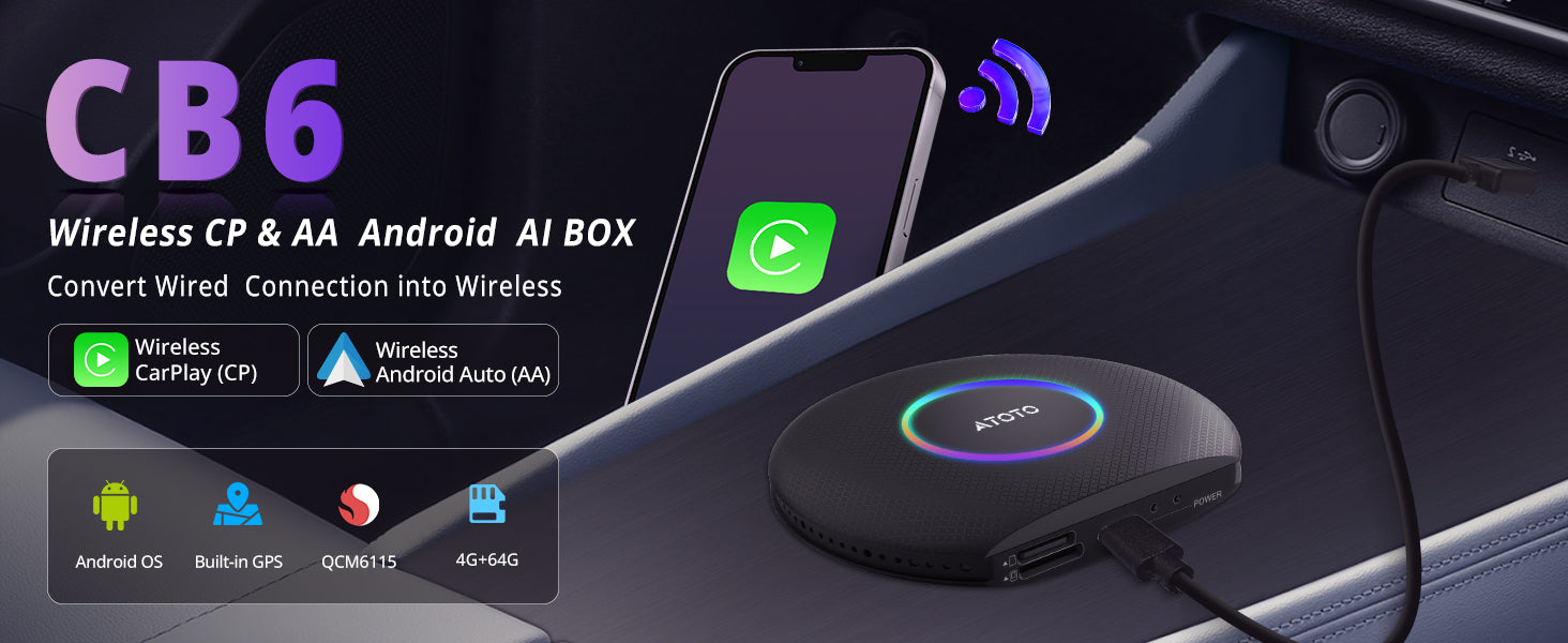 atoto cb6 wireless carplay adapter